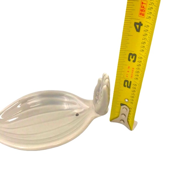 Gray Glazed Ceramic Hamsa Hands Incense Holder - Picture 6 of 6